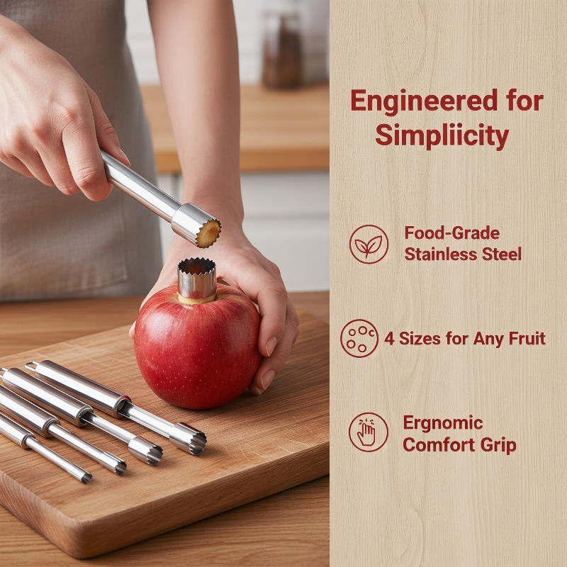Kitchen Gadgets Kitchen - 4 Stuks Fruit Core Remover Cutter