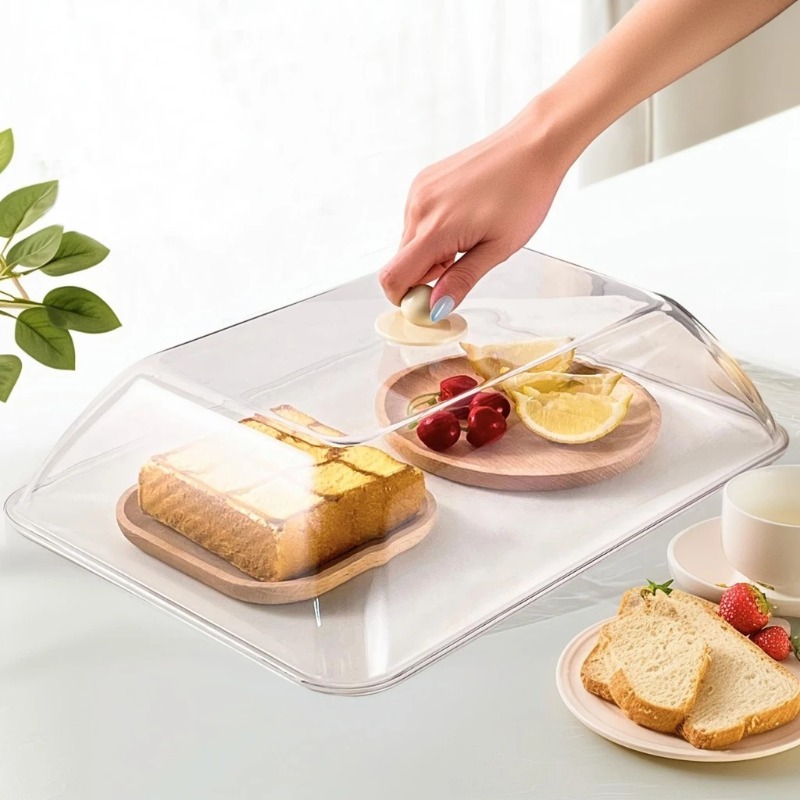 Kitchen Gadgets Organizer - WORTHBUY Herbruikbare Plastic Voedselafdekking Transparant Stofdicht