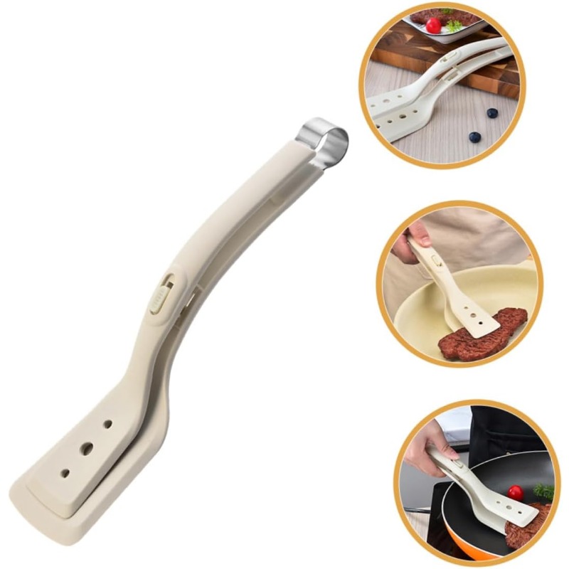 Kitchen Gadgets Under 100 - Multifunctionele 2-in-1 siliconen klemspatels, omeletspatels, gebakken