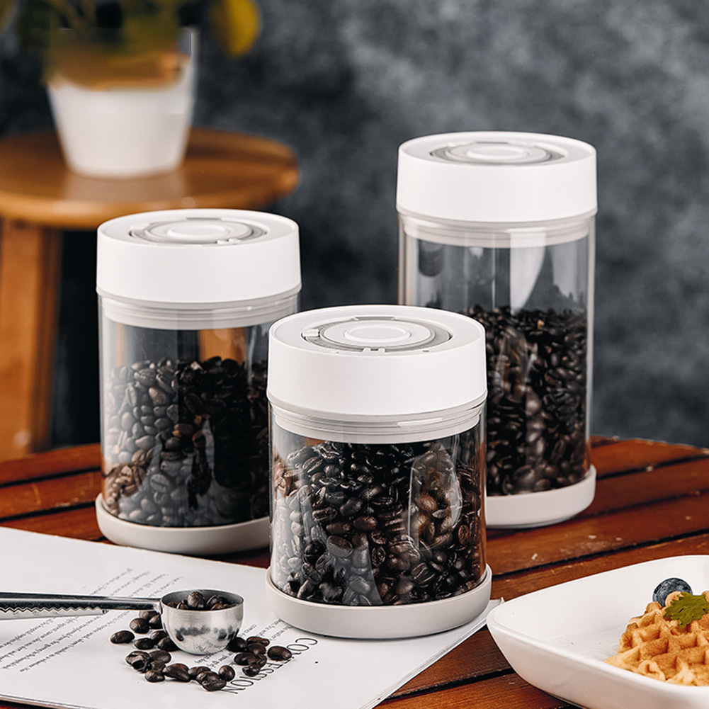 Kitchen Gadgets Organizer - Keuken Vochtbestendig Glas Koffiebonen Pot Automatische