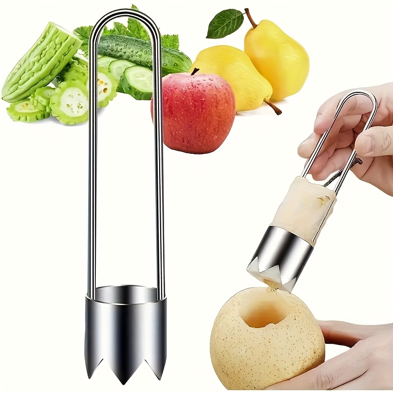 Kitchen Gadgets List - Roestvrijstalen fruit- en groentepitverwijderaar, paprika-zaadverwijderaar, appel-