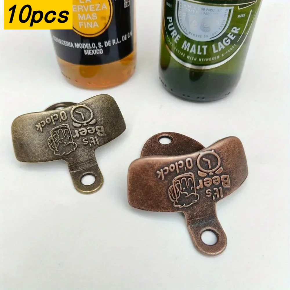 Kitchen Gadgets Vintage - 10 stuks Bier'O Clock flesopener wandmontage