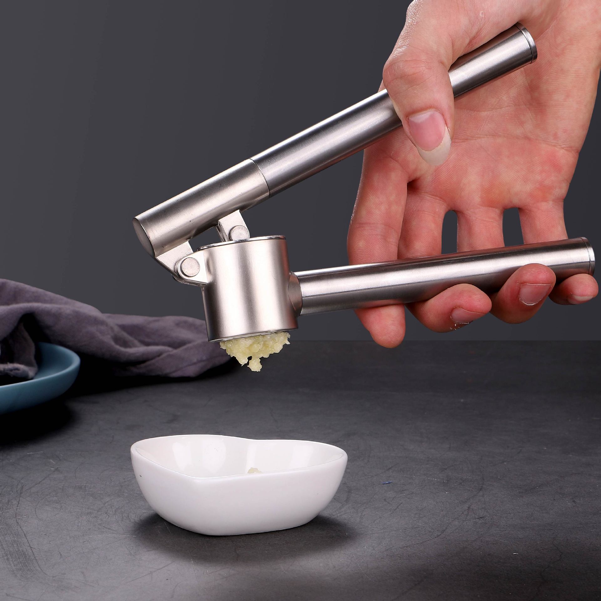 Kitchen Gadgets Garlic - Knoflookpers van roestvrij staal, afneembaar, verlengde