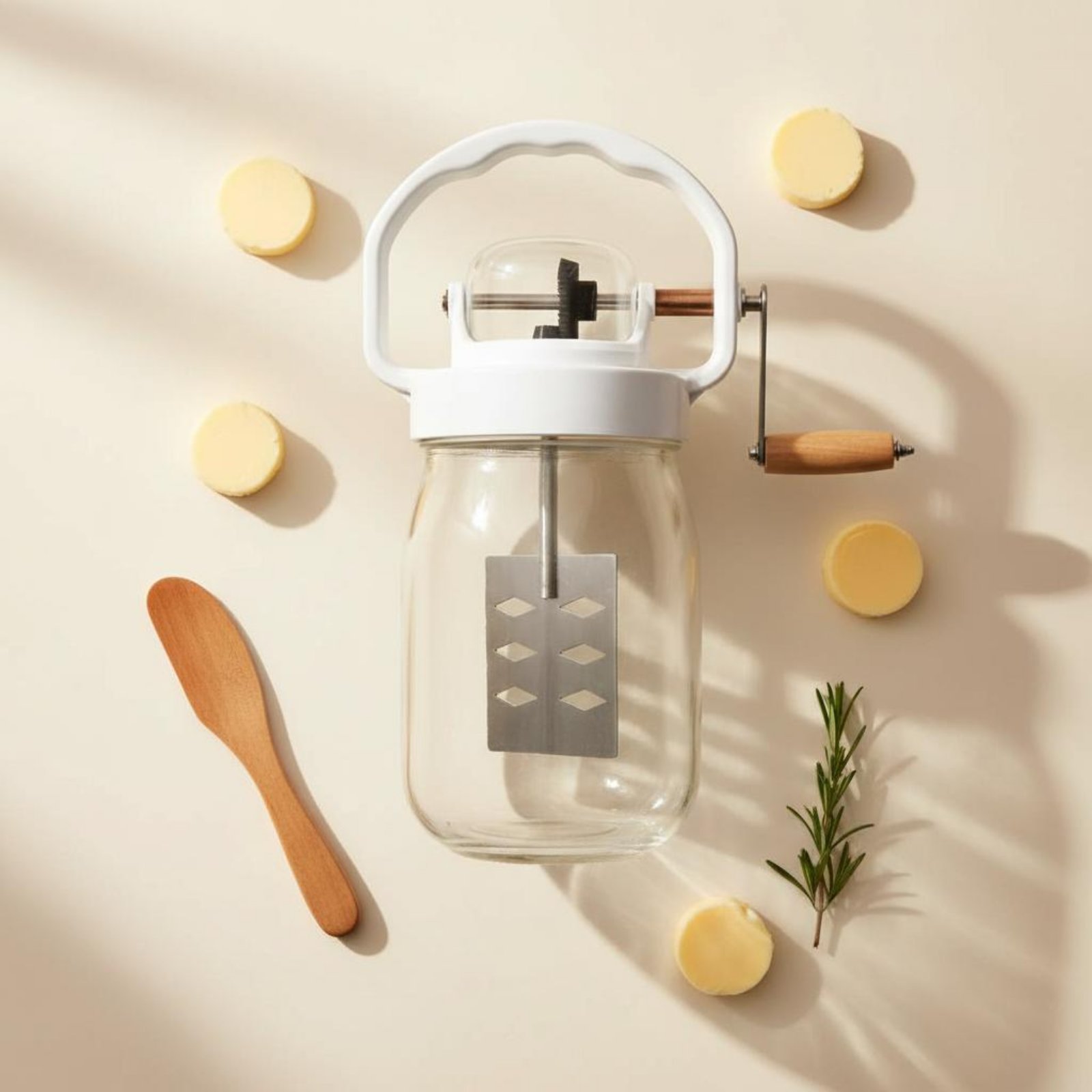 Handmatige boterkarnton, makke - Kitchen Hand Gadgets recensie en prijs