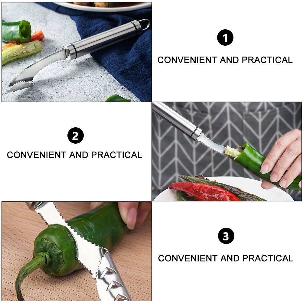 2 Stuks Rvs Chili Corer Remove - Kitchen Gadgets Kitchen recensie en prijs
