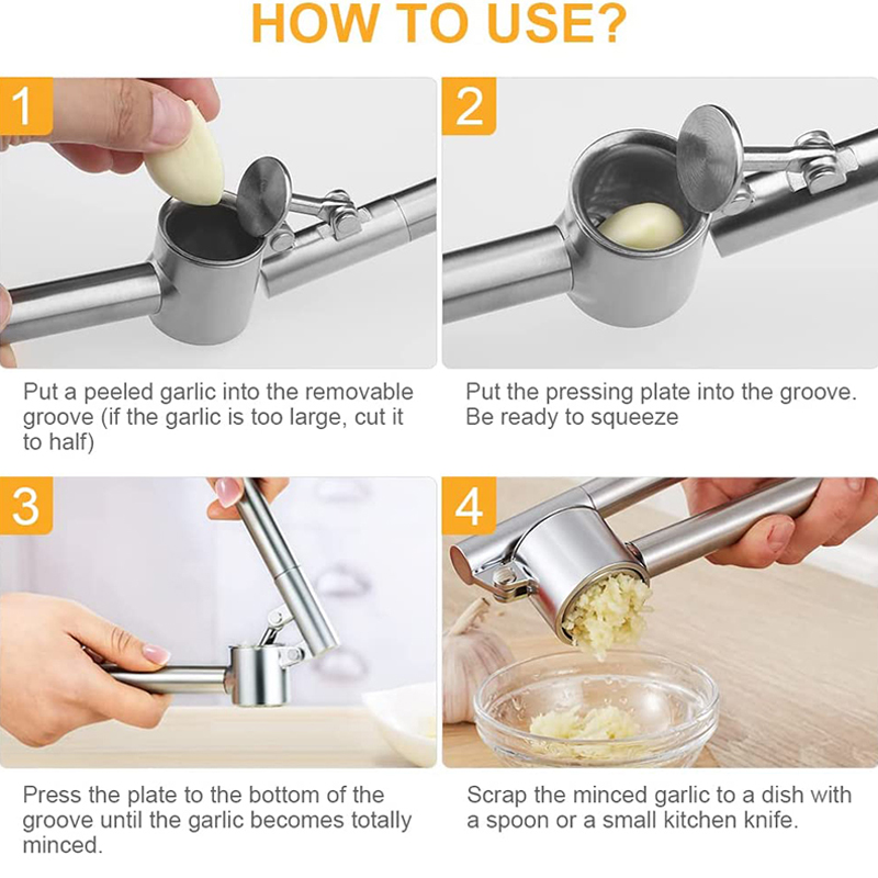 Knoflookpers van roestvrij sta - Kitchen Gadgets Garlic recensie en prijs